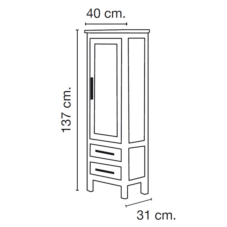 Mueble Auxiliar Baño Colgar Fátima. Muebles de Baño Fátima.