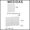 Medidas Mueble de Baño Luna 3 Cajones 1 Puerta