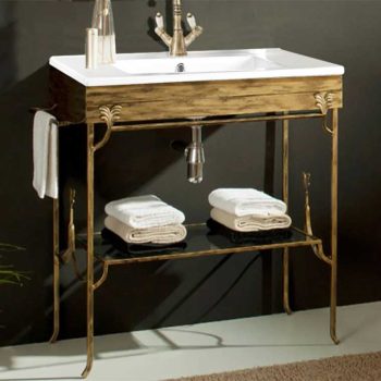 Mueble baño completo Rustico Siglo 1 de 100 cm con acabado mate de  Creaciones Del espino - Zomwy