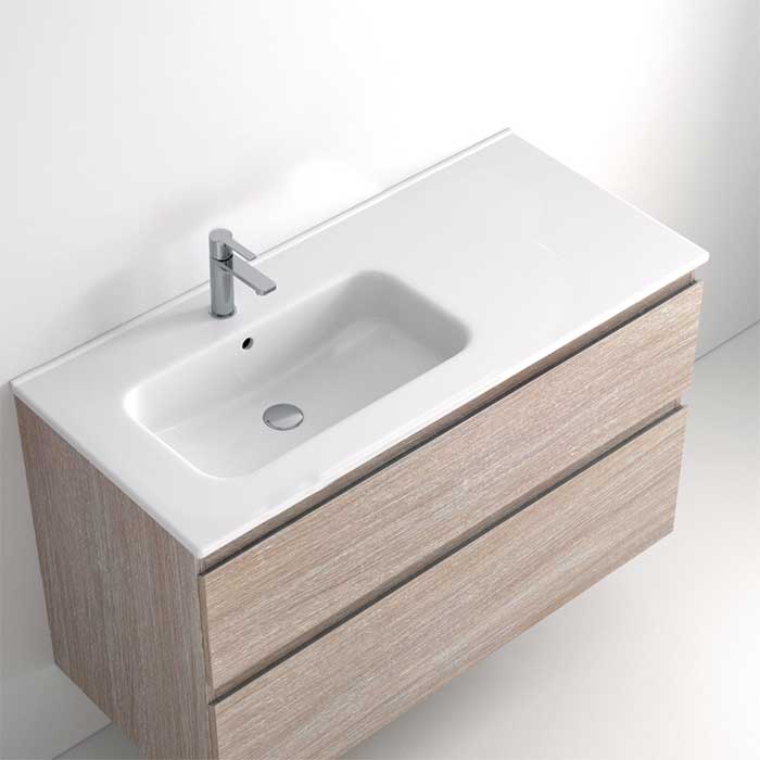 Lavabo Encastrado Aire Porcelana Desplazado