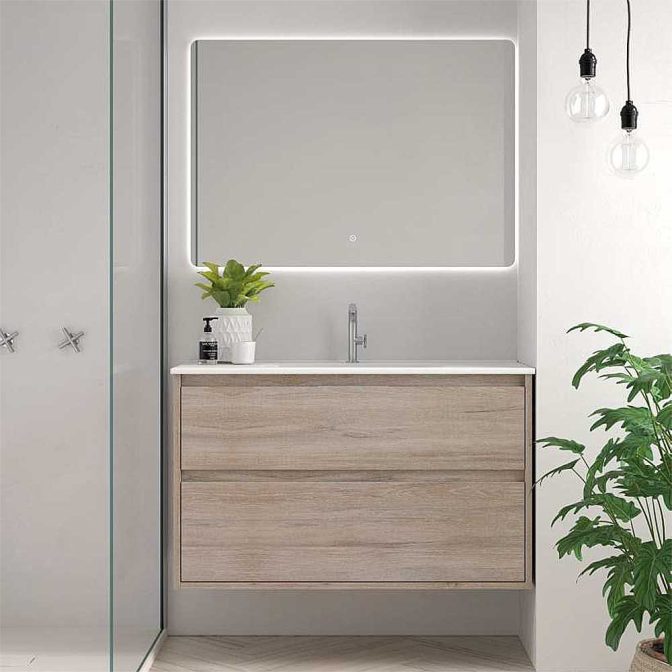 Mueble de Baño Carmen 100 cm. 2 Cajones Costados vistos de Avila Dos